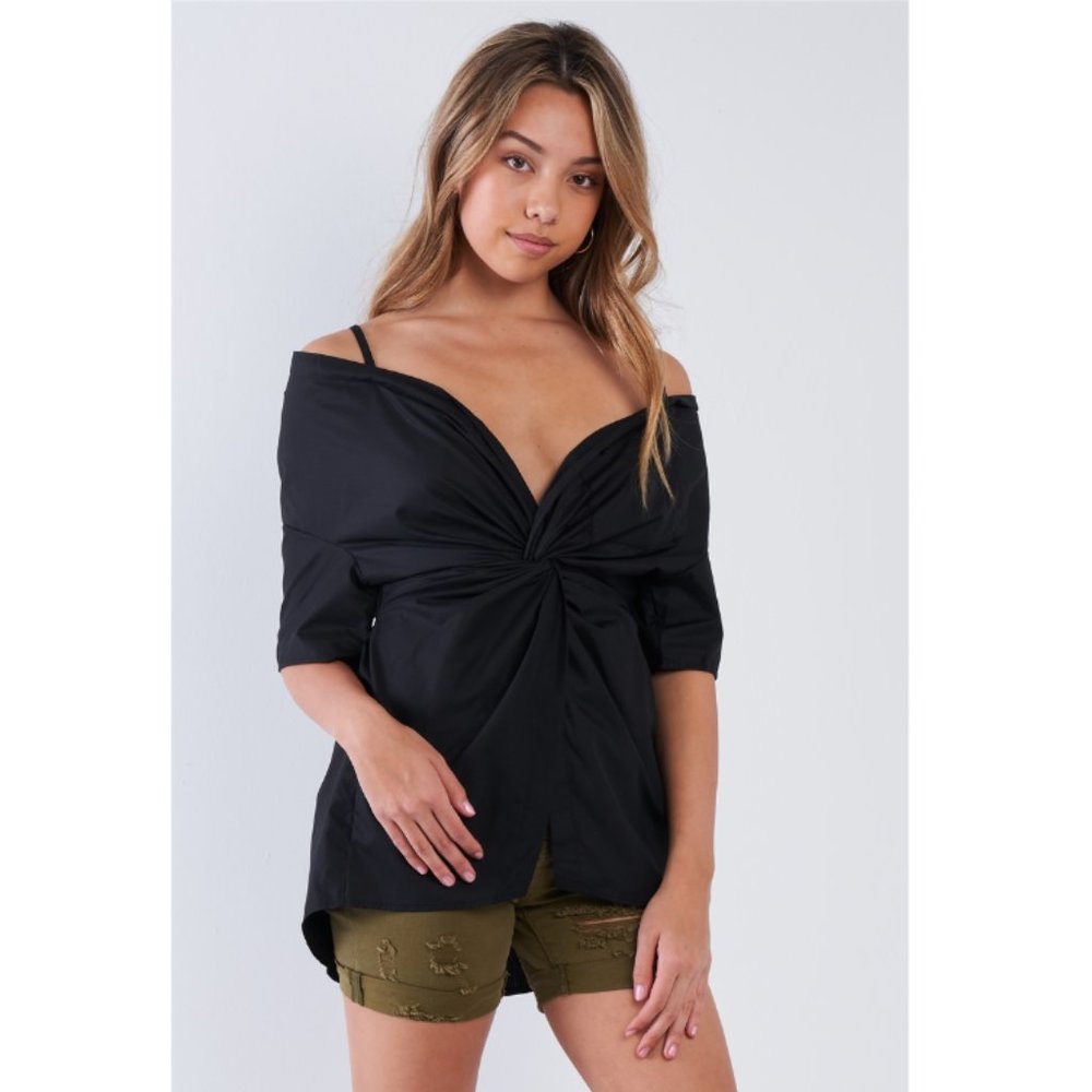 Front Twist High Low Top